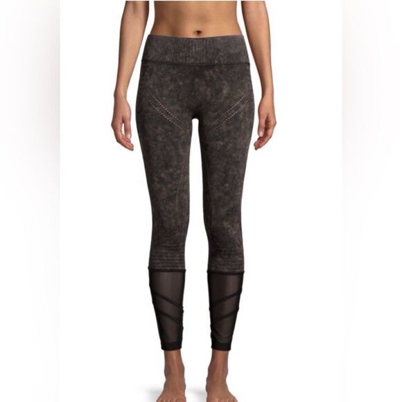 Blanc Noir Gray & Black Excel Leggings Large NWT - Picture 1 of 6